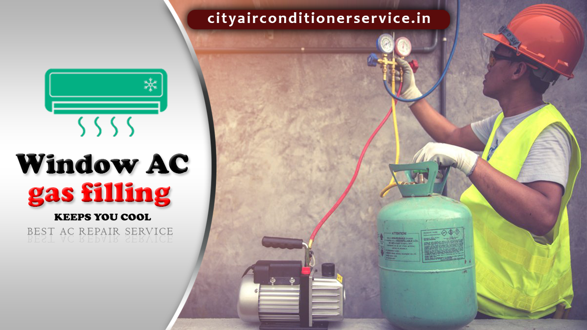 Window AC Gas Filling By City Air Conditioner Services by city