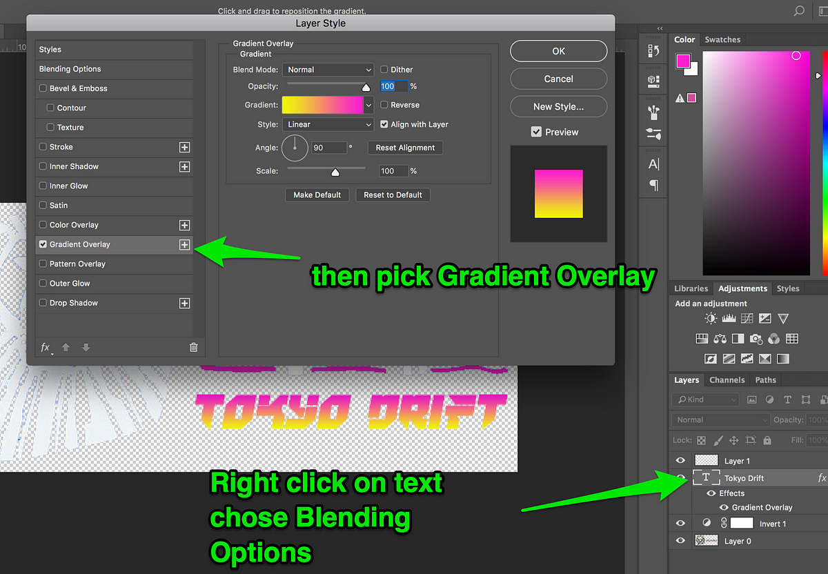 Super simple how to add a gradient to text in Photoshop, by Joshua Dance