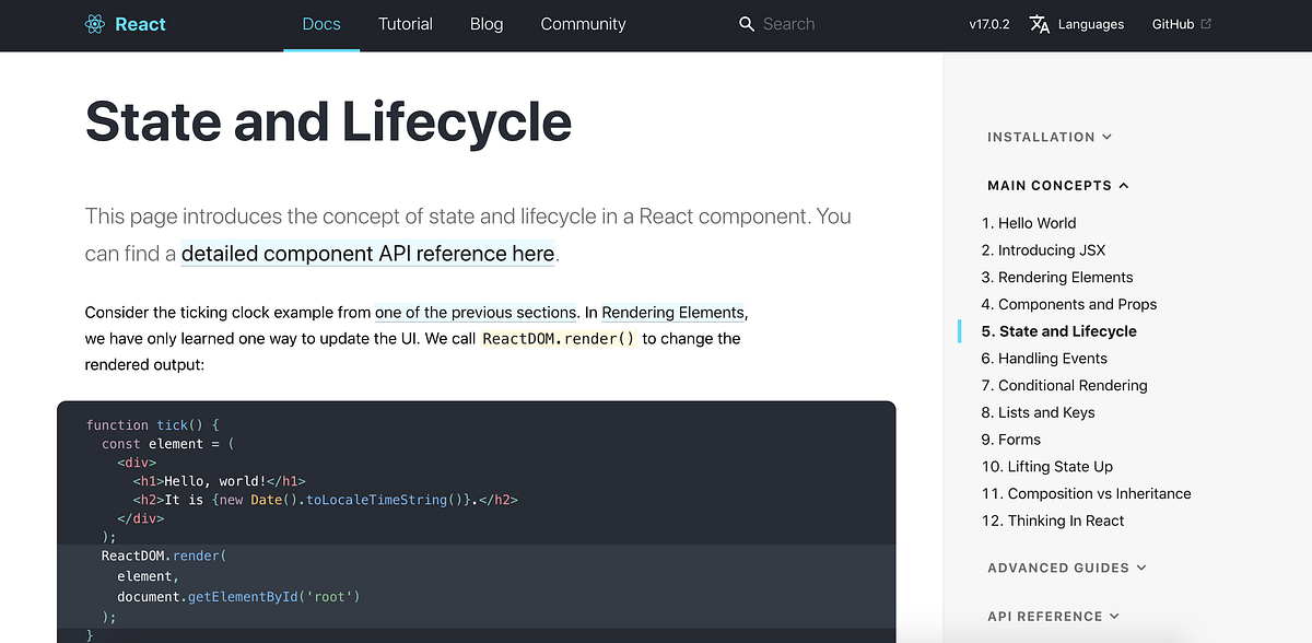 [官網學 React] Docs：State 和生命週期. 網址（英文）：https://reactjs.org/docs/componen ...