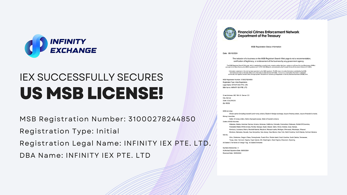 🎉 IEX가 미국 MSB 라이센스를 획득했습니다! 친애하는 IEX 커뮤니티 여러분, IEX가 미국에서 MSB(Money ...