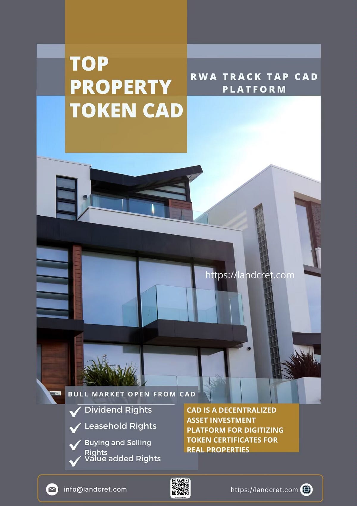 CAD Real Estate NFT The CAD Physical Real Estate is onchain, and the