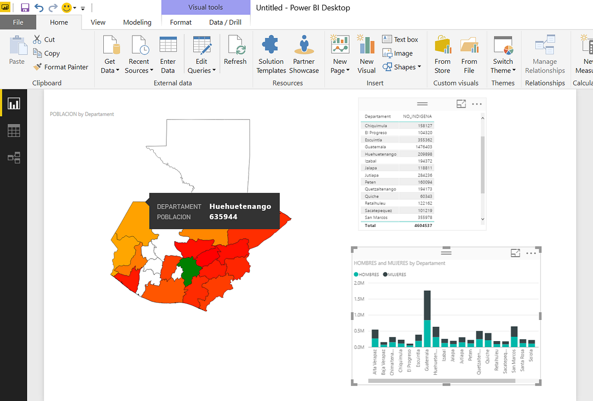 Como usar mapas en Power BI usando GeoJson / TopoJson con control ...