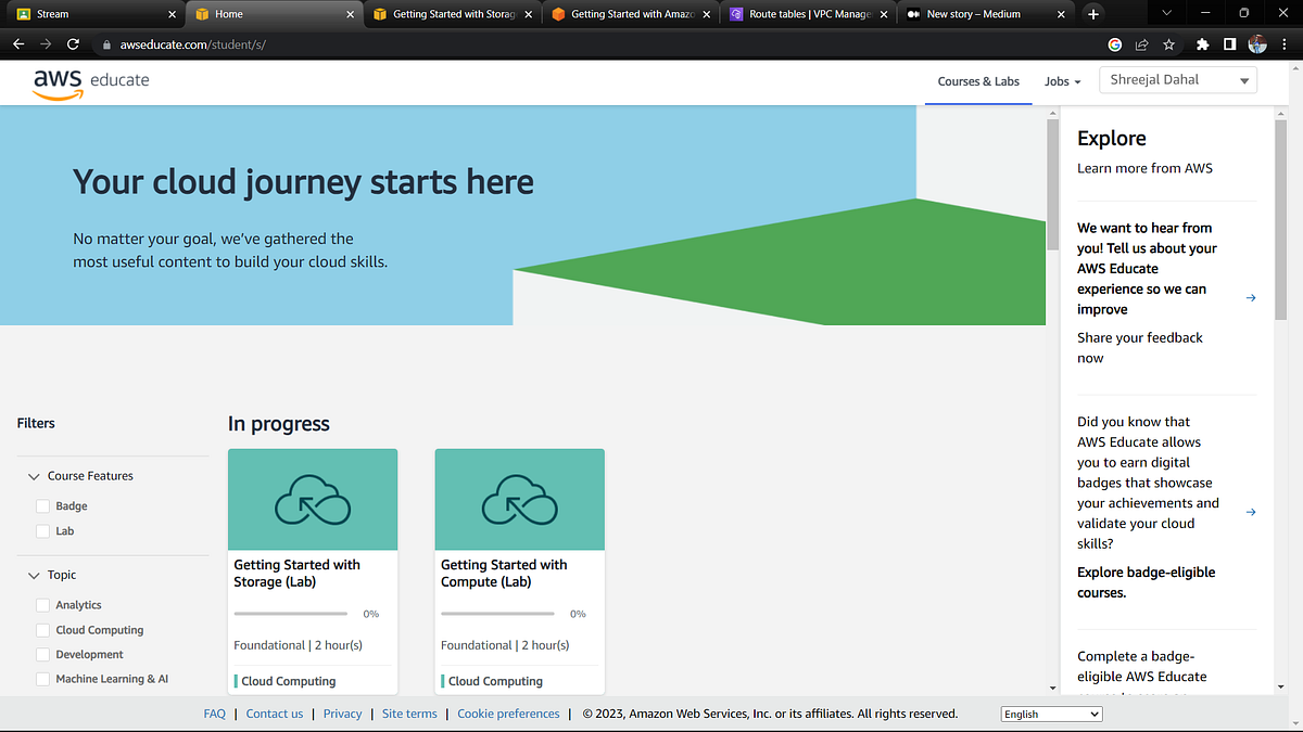 How to Create S3 Bucket (AWS). Sign in to your AWS Educate Account and