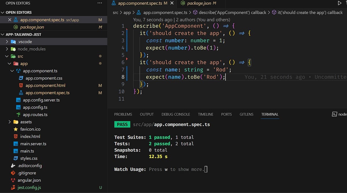 Angular — Testes com Jest — config Rodolfo Barreto Salas De Lima Medium