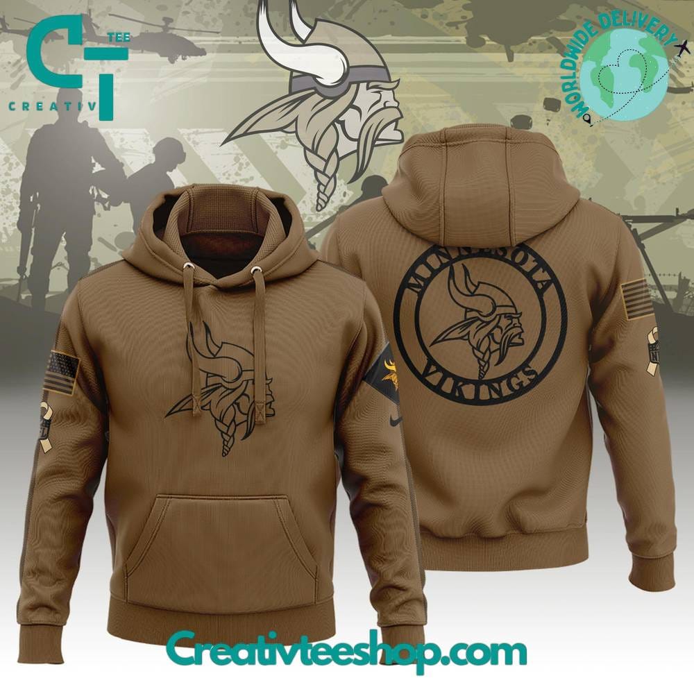 Vikings sales military hoodie