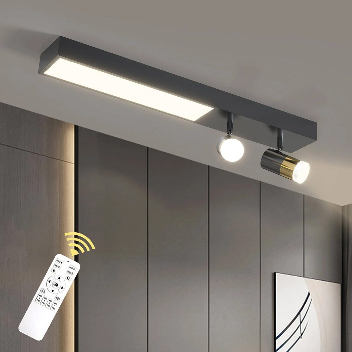 Modern ceiling light fixture led ceiling lamps with 6 square crystal