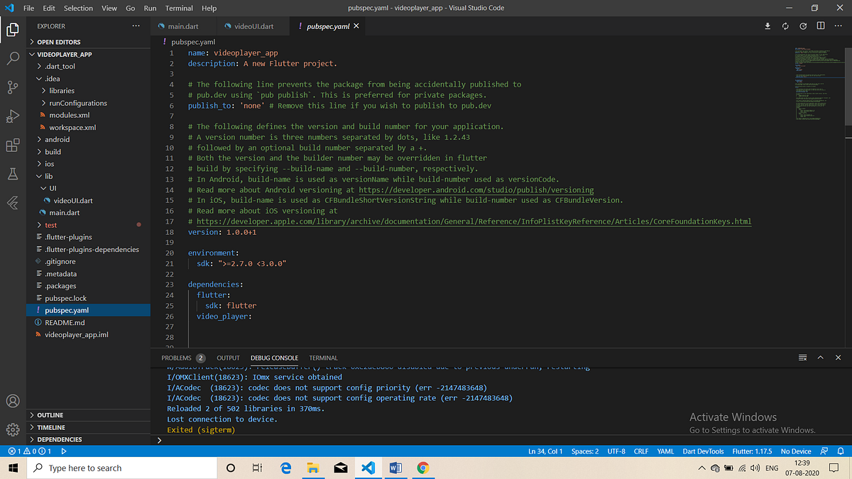 Flutter media player with YouTube support | by Yashraj Panda | Medium