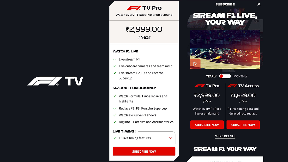 Where to watch F1 in India? — F1TV India by Aman Adusumilli Medium