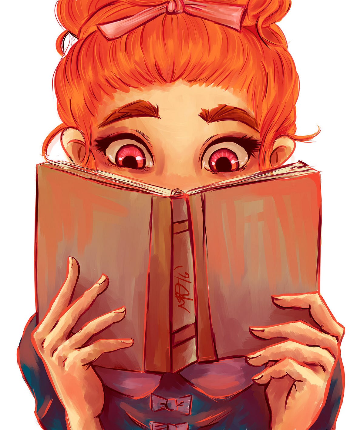 Аватарка книги. Нарисованная девушка с книгой. Рыжая девушка с книгой. Девочка с книгой рисунок. Аватар девушка с книгой.