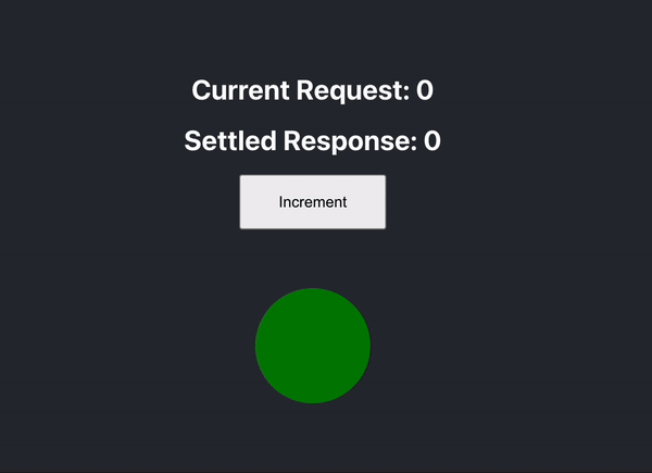 증가 버튼을 연속해서 눌렀을 때 마지막 요청 값과 동일하게 저장됨