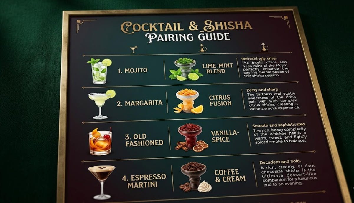 Cocktail Shisha Pairing: Cocktail and Shisha Pairing Guide for Lounges