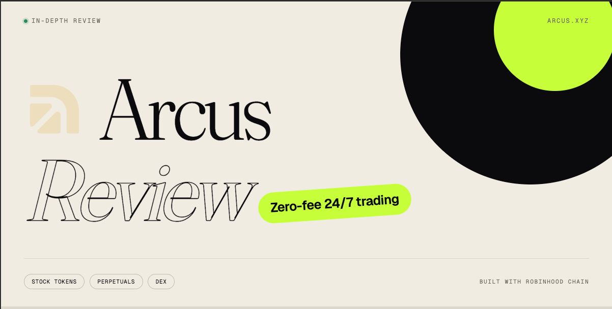 Arcus Review: The dYdX Team’s 24/7 Stock-Token DEX