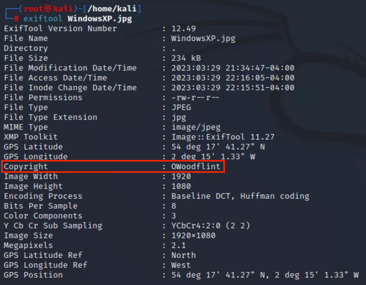 Passive Recon through ExifTool, Social Engineering and WiGLE