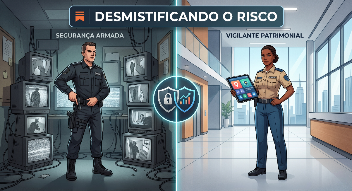 Segurança Armada vs. Vigilante Desarmado: Onde a Intuição Falha e a Técnica Começa
