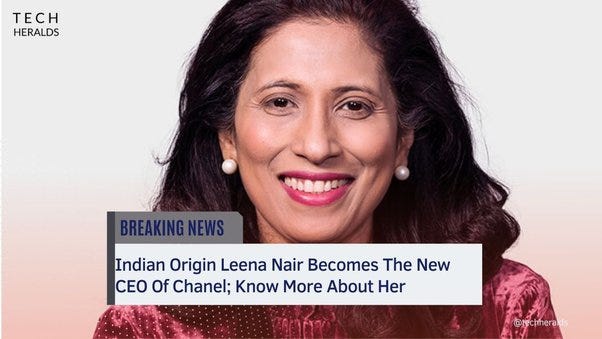 Indian Origin Leena Nair Becomes The New CEO Of Chanel; Know More About Her  - Tech Heralds - Medium