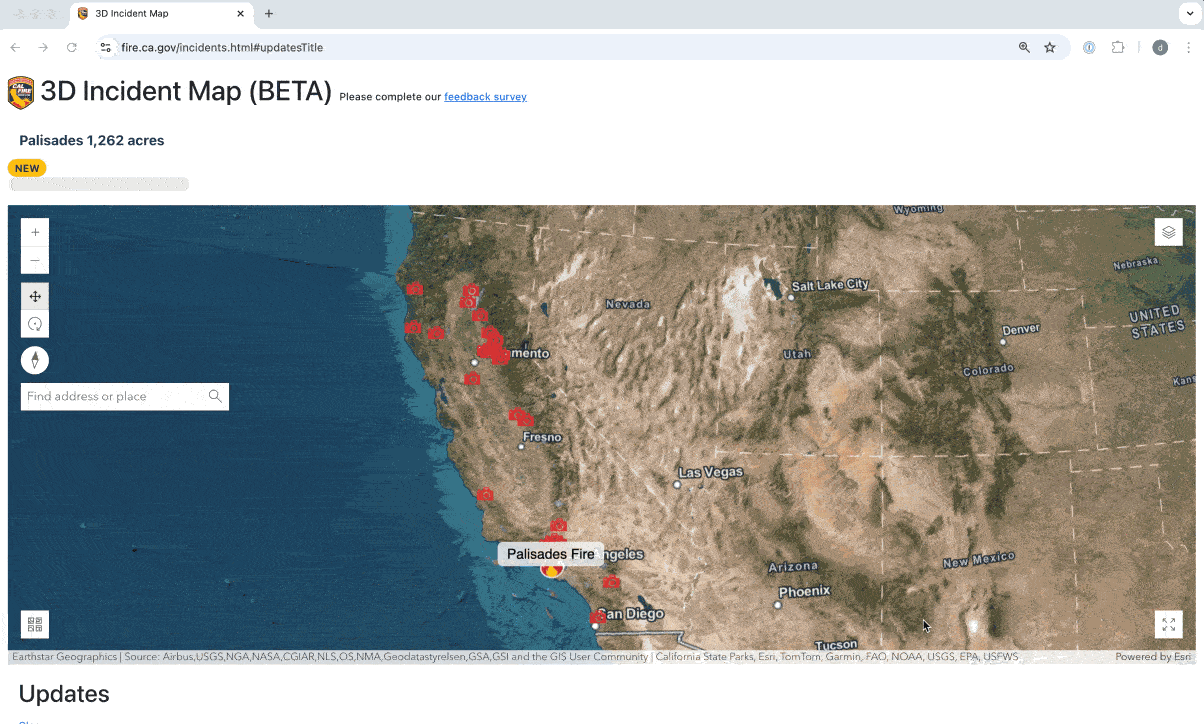 How to use the CAL FIRE Smart Map to track the Pacific Palisades wildfire
