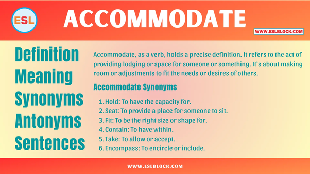 Synonyms of Accommodate Synonym Words for Accommodate 