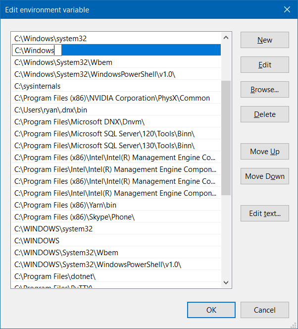 How to change environment variables on Windows 10 | The Dev Project