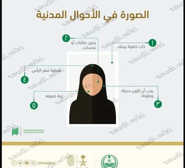 شروط الصورة في بطاقة الأحوال للنساء 1445 | by ويكي السعودية | Jul, 2023 |  Medium