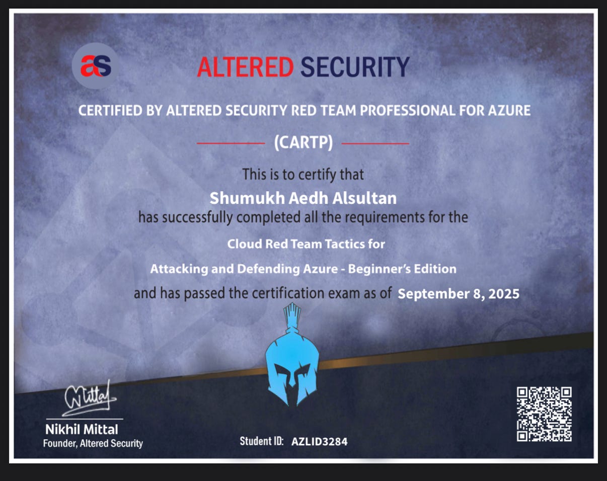 CARTP overview and writeup- 2025