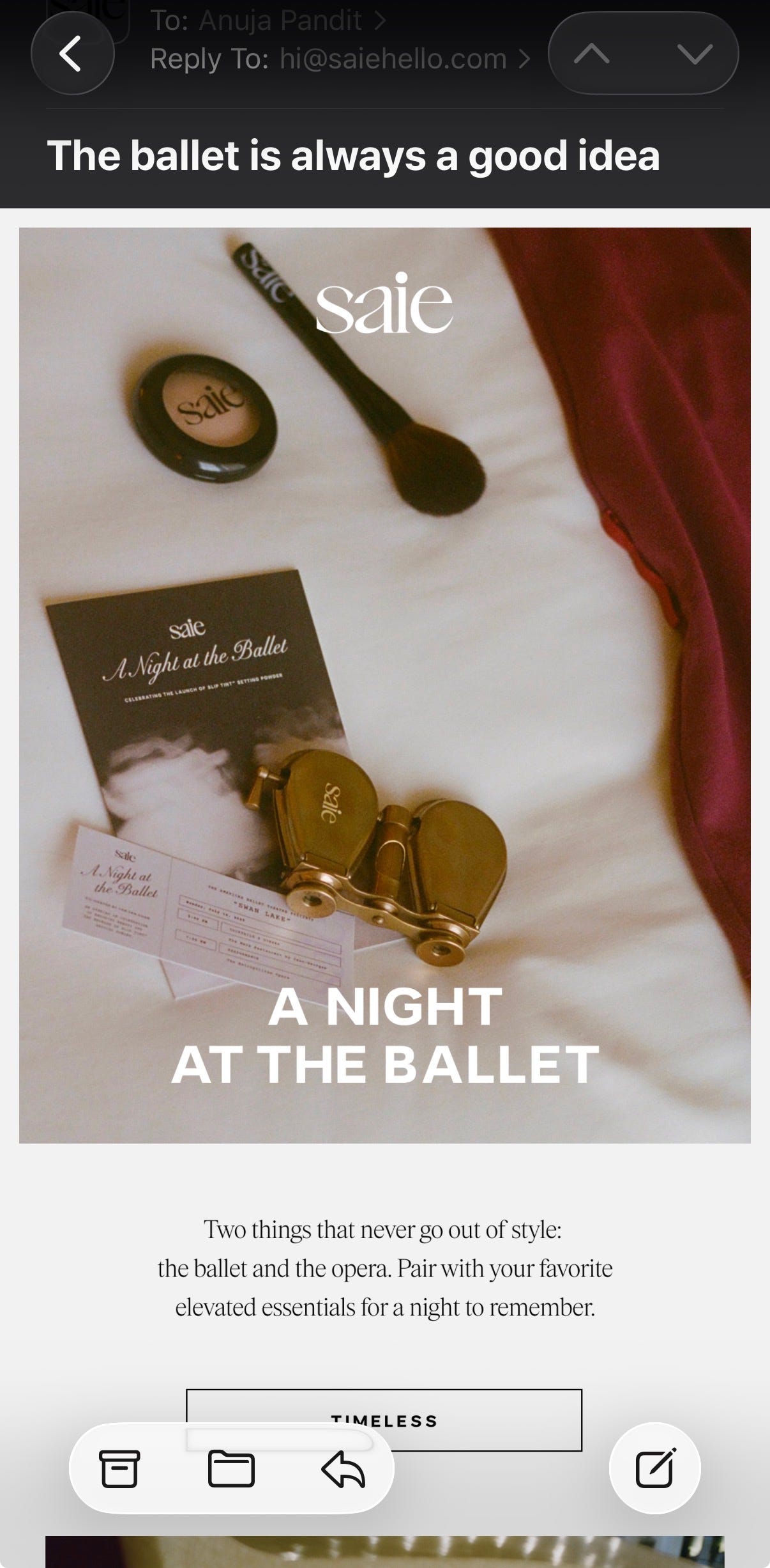 How Saie Made a Brand Email Feel Worth Opening