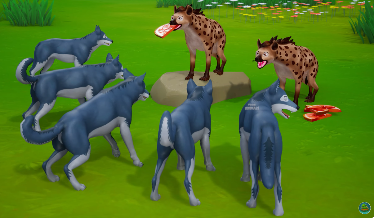 Color Animal Kingdom Battles: Wolf Dogs vs Evil Hyenas — Who Will Win the Epic Showdown?