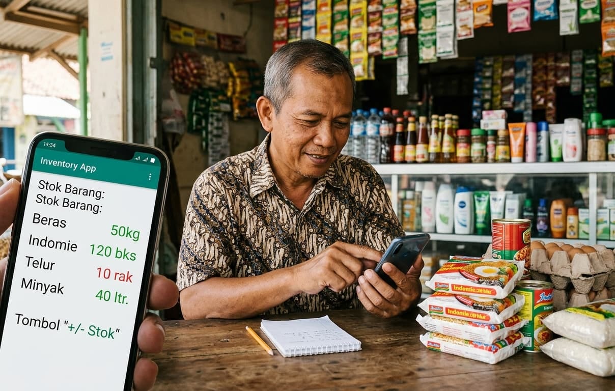 Cara Kelola Stok Warung Pakai HP Android Tanpa Internet