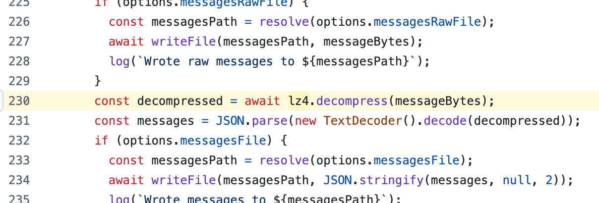 lz4.decompress in Chef codebase.