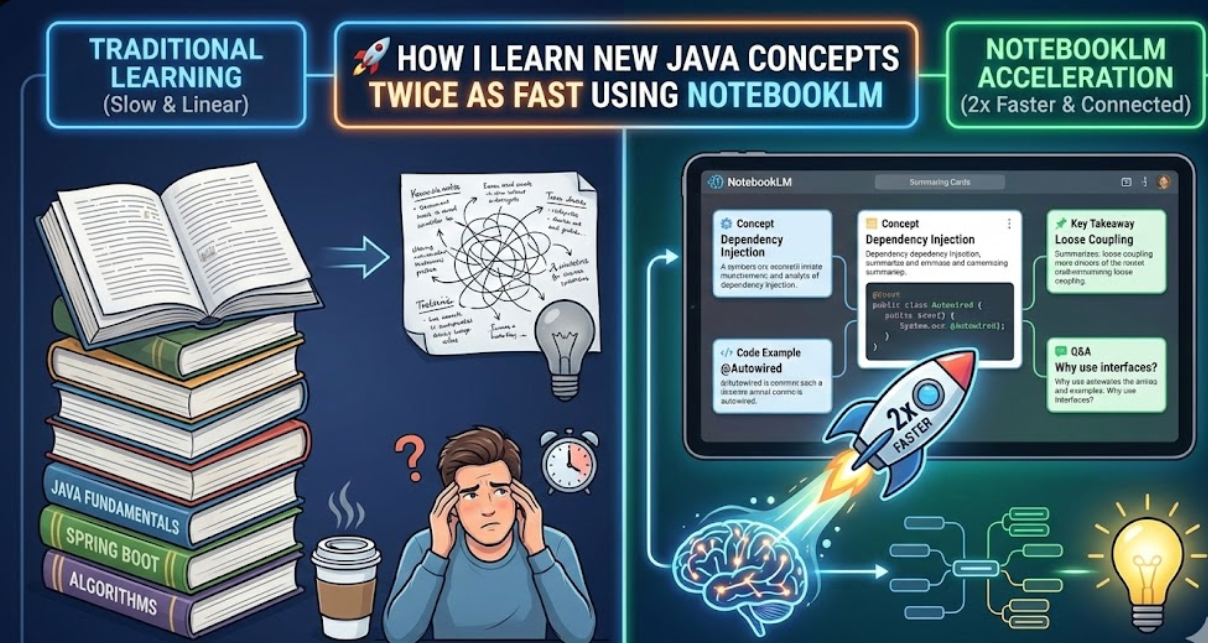 🚀 How I Learn New Java Concepts Twice as Fast Using NotebookLM