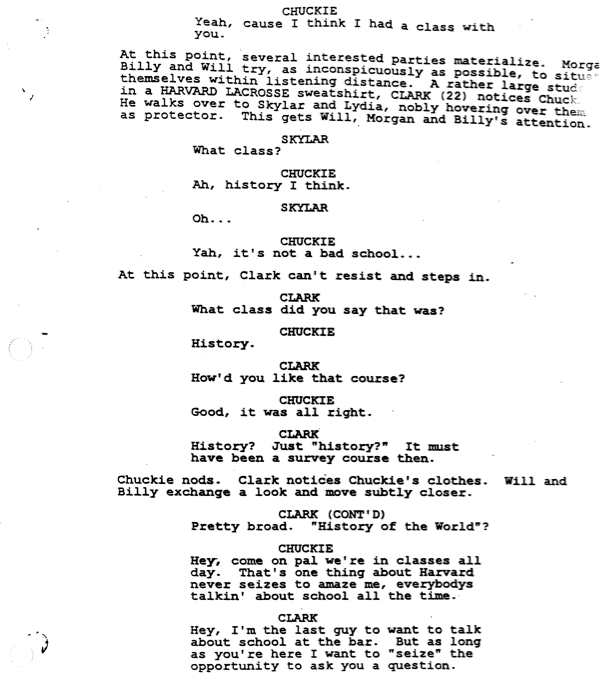 Great Scene: “Good Will Hunting”. The bar scene. Will&rsquo;s classic 