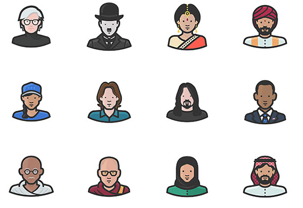 30 Free Diversity Avatars Vector Icons (AI)
