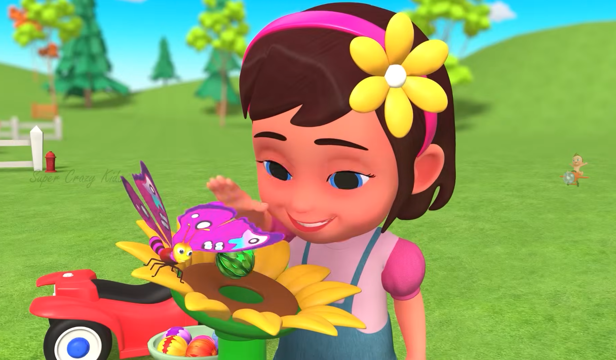Learn Colors with Flower Marble Balls Run! Fun Spiral Slider & Insect Names for Kids Educational!