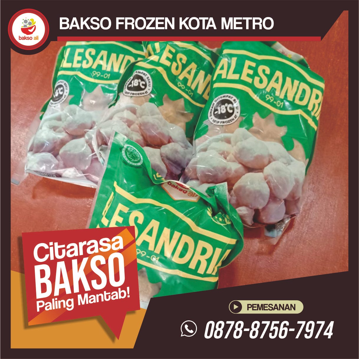 KWALITAS TERJAMIN 0878–8756–7974 Distibutor Bakso Frozen Di Metro Lampung