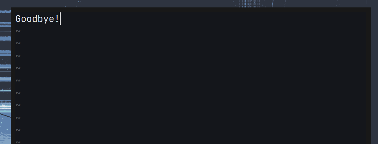 neovim editor — screenshot by author