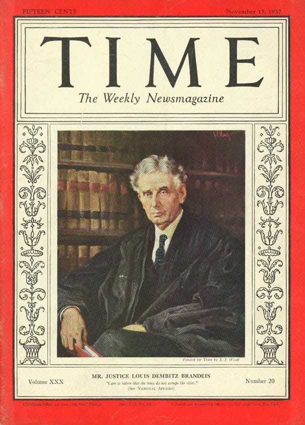 Louis Brandeis, first Jewish justice, faced first confirmation