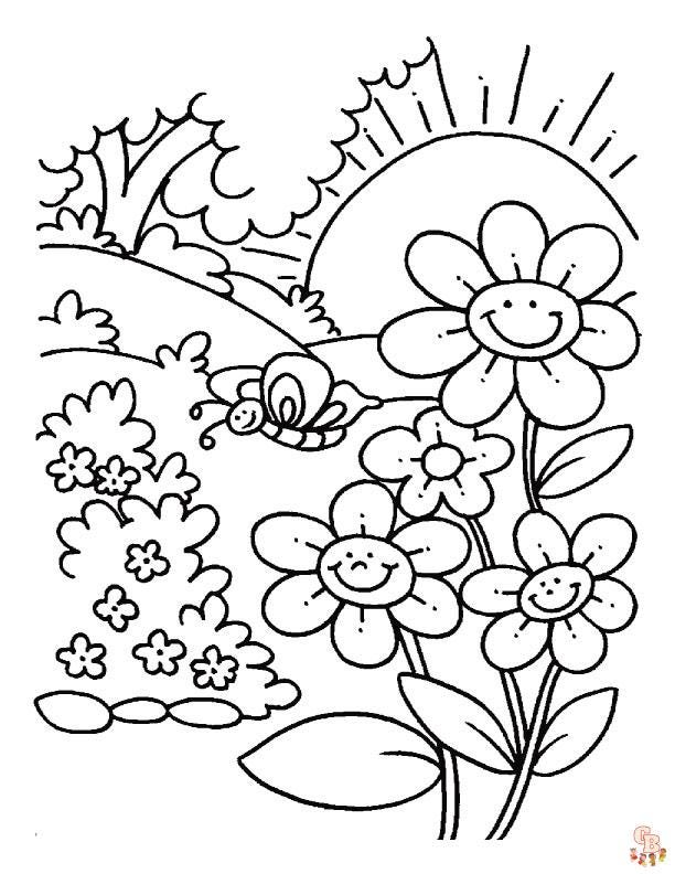 Coloriage Fleur Pages gratuites pour enfants et adultes - GBcoloriage