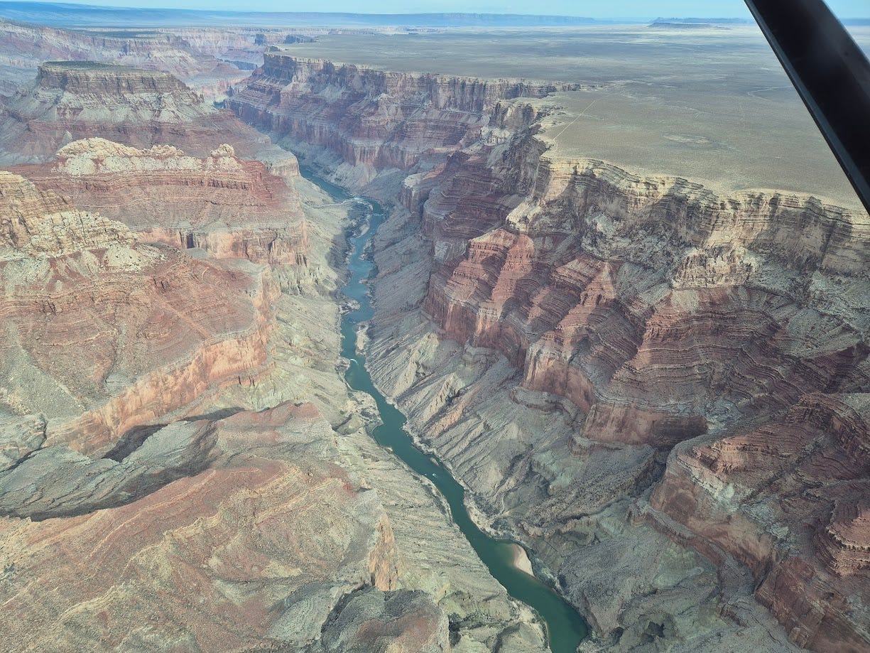 So much for a digital detox! But who could resist snapping a shot of the Grand Canyon from an airplane? Sometimes nature needs to be captured — digitally, of course!