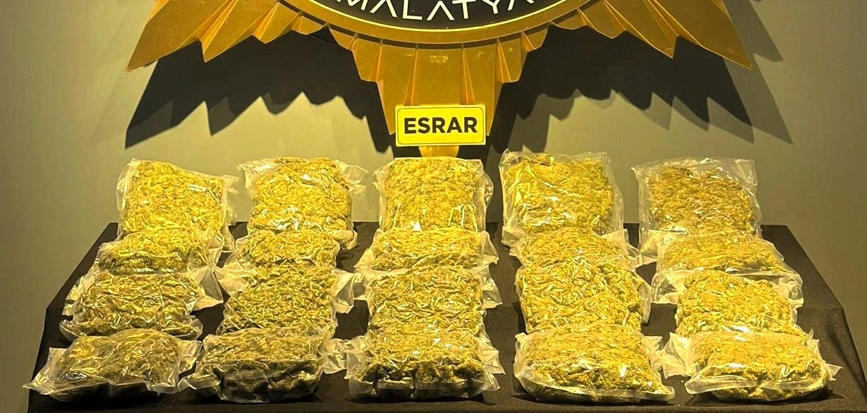 Hekimhan’da 12 Kilo 800 Gram Esrar Ele Geçirildi