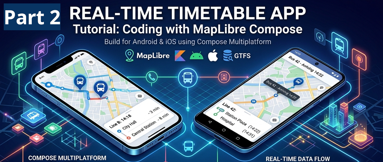 Android and iOS Public Transportation Timetable App with MapLibre Compose Part 2.