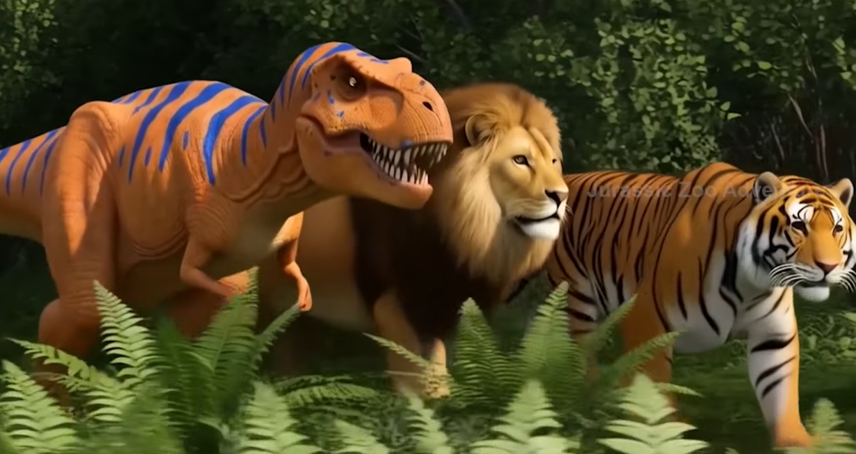 Crazy Dino Egg Hunt! T-Rex Teams Up with Giant Mammoth 🥚🦖🐘