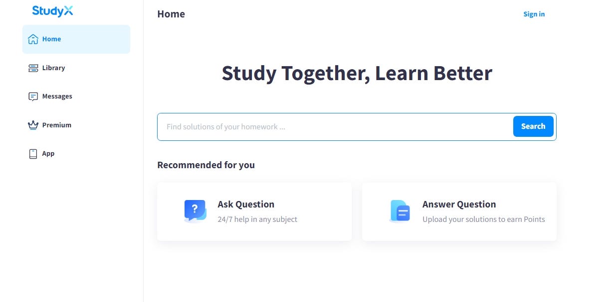 Which is the best homework help website between Chegg and StudyX?