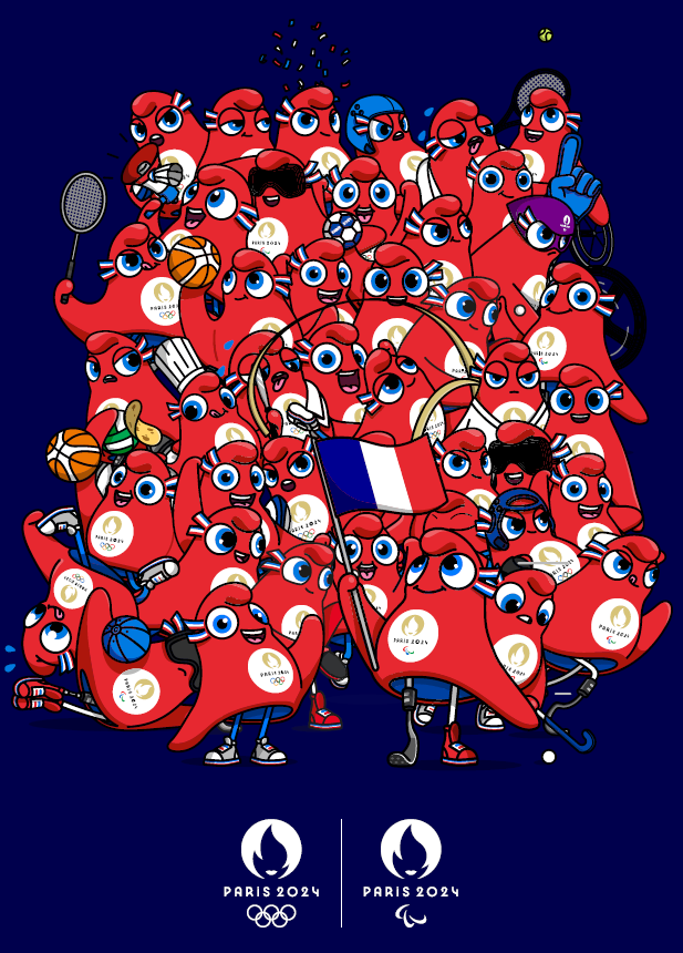 Paris 2024 Olympics Mascot Magnet