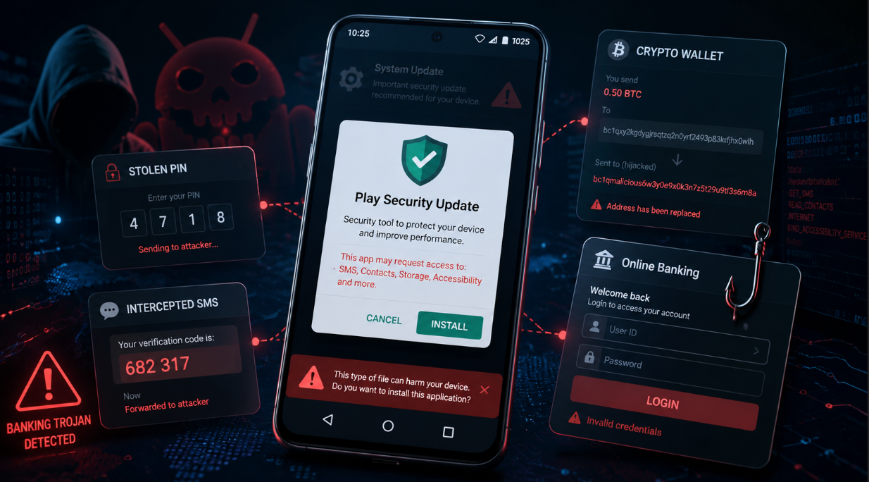 Rokarolla: The New Android Banking Trojan That Steals PINs, SMS Codes, and Crypto Wallet Funds