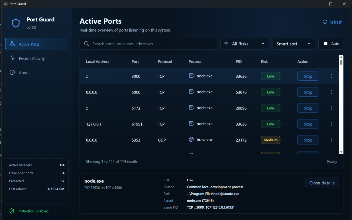 I Got Tired of Killing Ports Manually, So I Built a Desktop App for It
