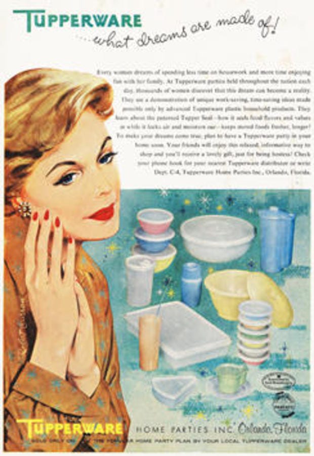 A Brief History of Tupperware Home Parties | by Cindy Heath | Lessons from  History | Medium
