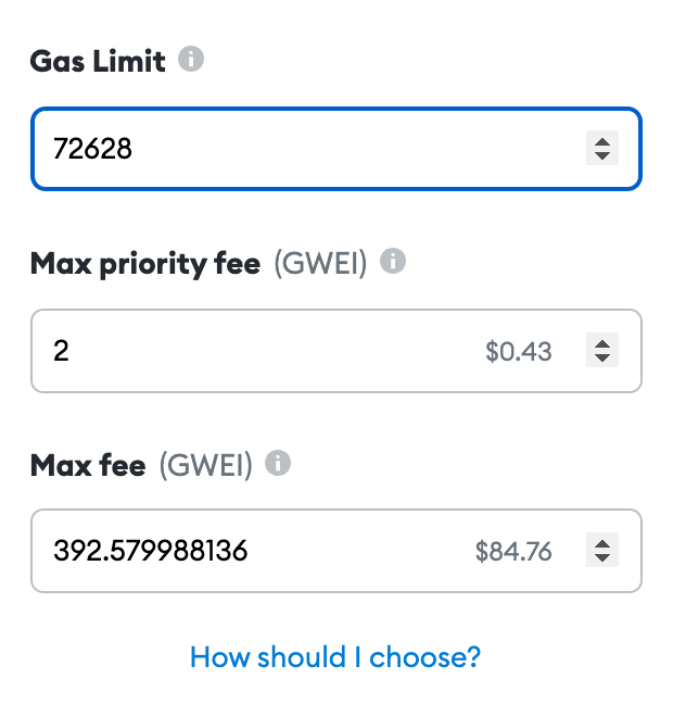 What should i set my gas limit to