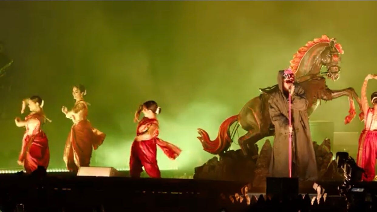 Sequel to touring India, Rema performs with Indian dancers on Iron Man at The O2 Arena
