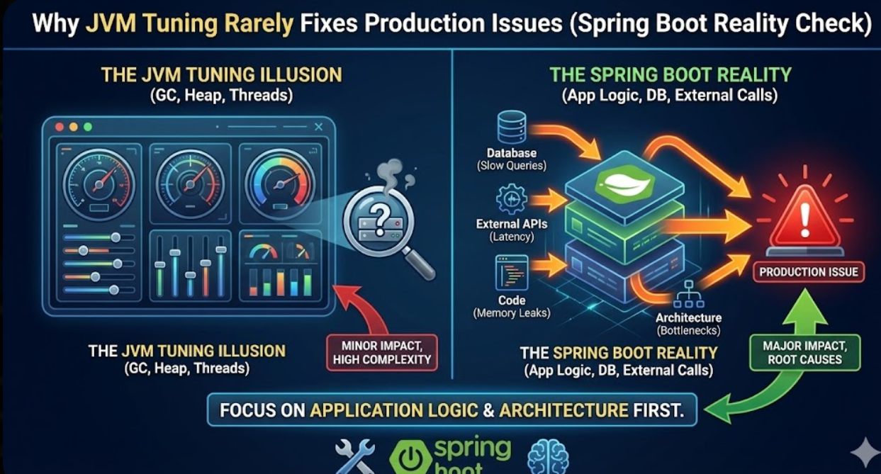 Why JVM Tuning Rarely Fixes Production Issues (Spring Boot Reality Check)