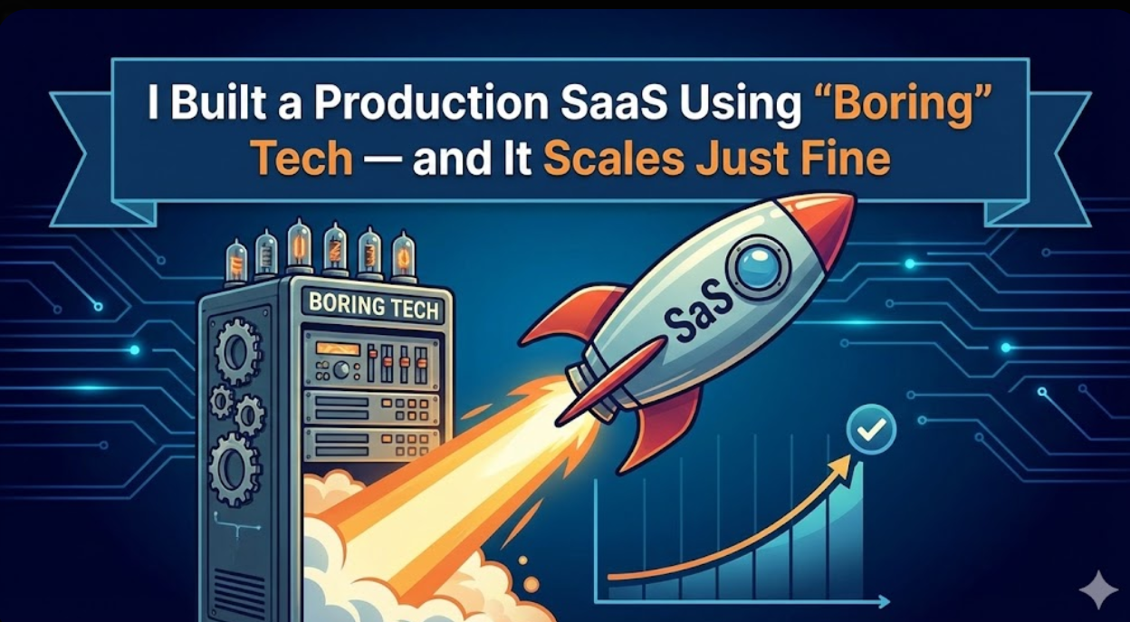 🚀 I Built a Production SaaS Using “Boring” Tech — and It Scales Just Fine