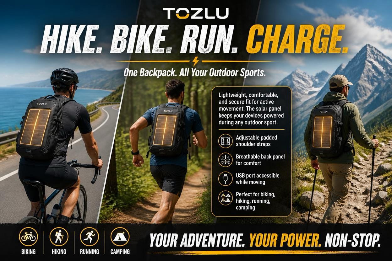 Solar Backpack with USB: 7 Ways TOZLU Boosts Power